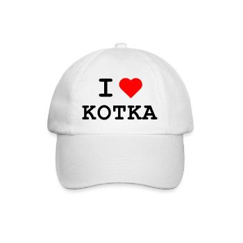 I love Kotka - Baseballkappe - Weiß/Weiß - Vorne