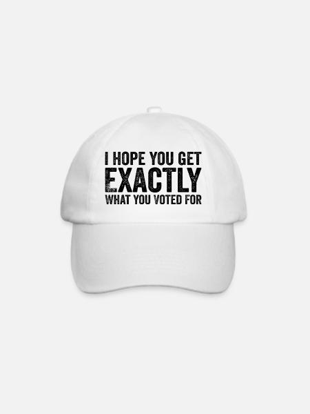 Wahl Spruch Politik Ironie Abstimmung Satire - Baseballkappe - Weiß/Weiß