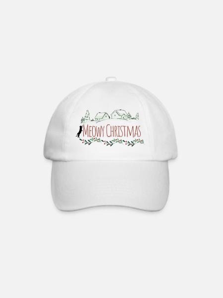 Meowy Christmas  - Baseballkappe - Weiß/Weiß