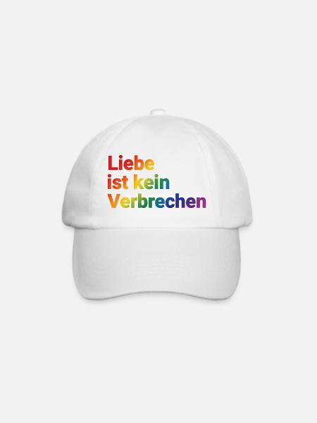 Liebe ist kein Verbrechen Regenbogen - Baseballkappe - Weiß/Weiß
