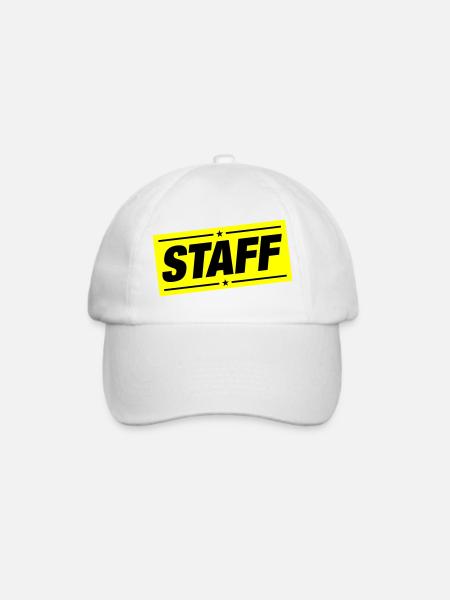 Staff Mitglied - Baseballkappe - Weiß/Weiß