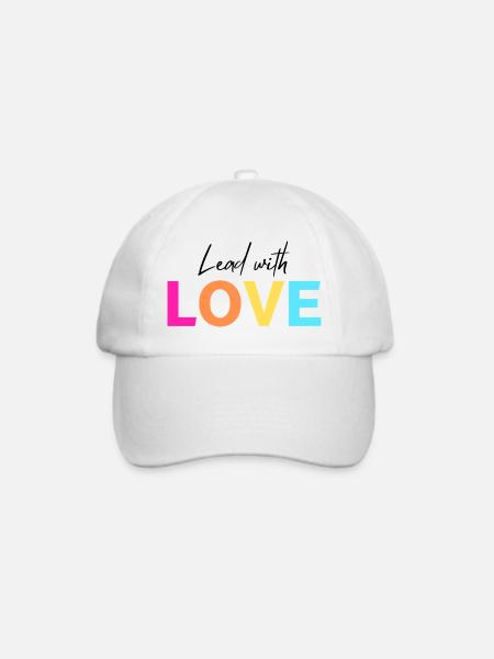 Führe mit LIEBE - Baseballkappe - Weiß/Weiß