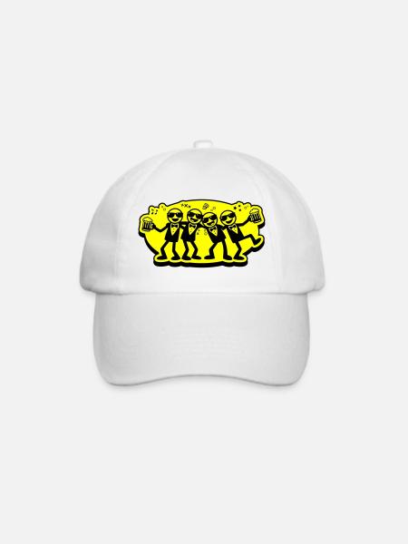 Bräutigam Freunde Gruppe Bier - Baseballkappe - Weiß/Weiß