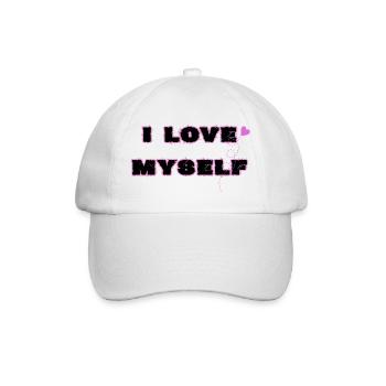 Selbstliebe, I love myself - Baseballkappe - Weiß/Weiß - Vorne