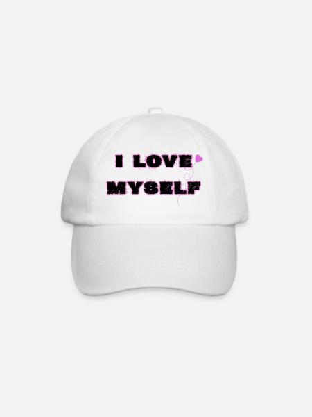 Selbstliebe, I love myself - Baseballkappe - Weiß/Weiß