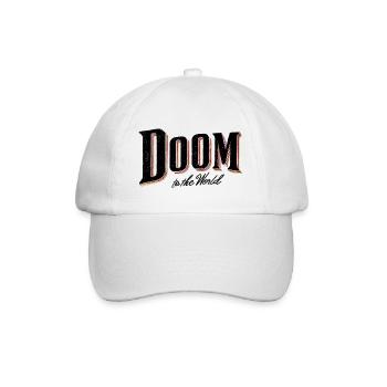 Doom to the world - Baseballkappe - Weiß/Weiß - Vorne