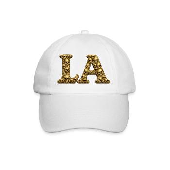 Goldene Schädel LA - Baseballkappe - Weiß/Weiß - Vorne