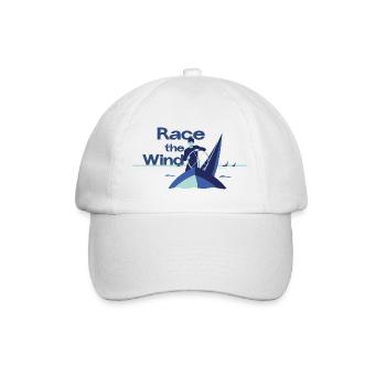 Race the Wind – Segeln Regatta Skipper Spruch - Baseballkappe - Weiß/Weiß - Vorne