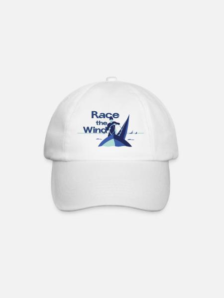 Race the Wind – Segeln Regatta Skipper Spruch - Baseballkappe - Weiß/Weiß