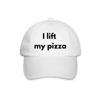 Ich hebe meine Pizza hoch - Baseballkappe - Weiß/Weiß - Vorne