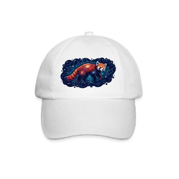 Kosmischer Roter Panda Konstellation Sternbild - Baseballkappe - Weiß/Weiß - Vorne
