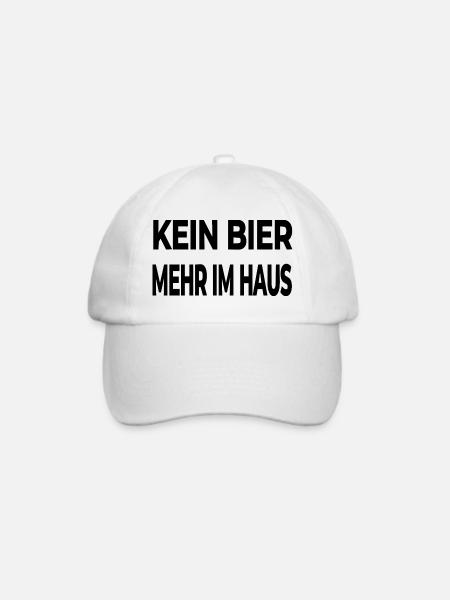 Bier - Baseballkappe - Weiß/Weiß