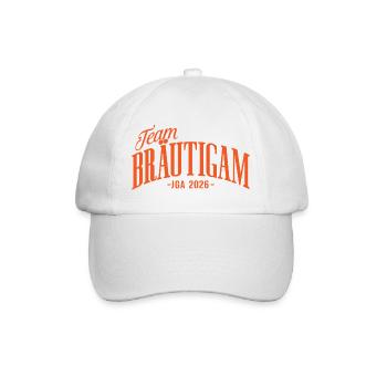 Team Bräutigam JGA 2026 Junggesellenabschied - Baseballkappe - Weiß/Weiß - Vorne