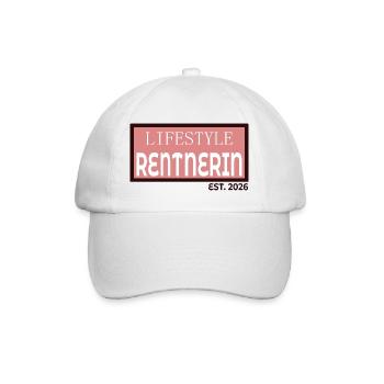 Rentnerin 2026 Lebensstil - Baseballkappe - Weiß/Weiß - Vorne