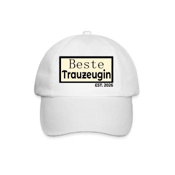 Hochzeit Beste Trauzeugin 2026 - Baseballkappe - Weiß/Weiß - Vorne