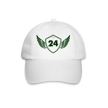 Schutzschild 24 mit Flügeln - Baseballkappe - Weiß/Weiß - Vorne