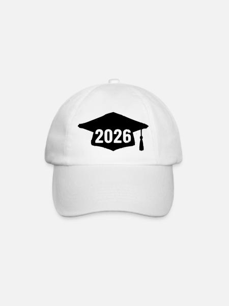 Doktorhut Abschluss 2026 Grunge - Baseballkappe - Weiß/Weiß