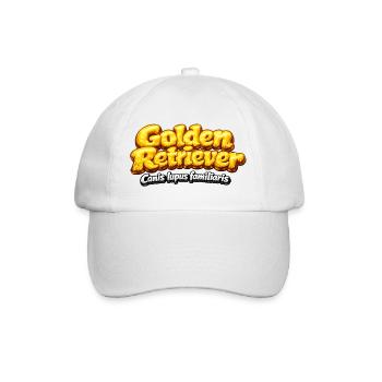 Golden Retriever – typografisches Design - Baseballkappe - Weiß/Weiß - Vorne