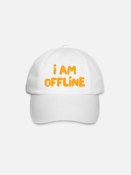 Ich bin offline - Baseballkappe - Weiß/Weiß