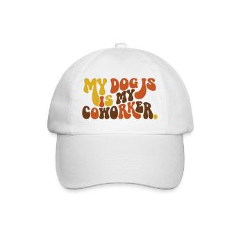 Mein Hund ist mein Partner: Homeoffice-Einrichtung - Baseballkappe - Weiß/Weiß - Vorne