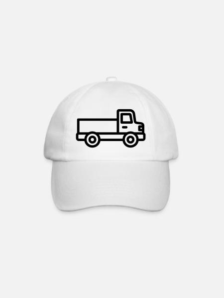 Lkw - Baseballkappe - Weiß/Weiß