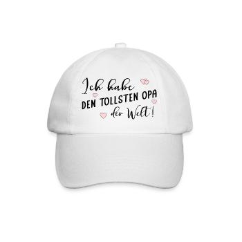 Komplimente Opa - Baseballkappe - Weiß/Weiß - Vorne