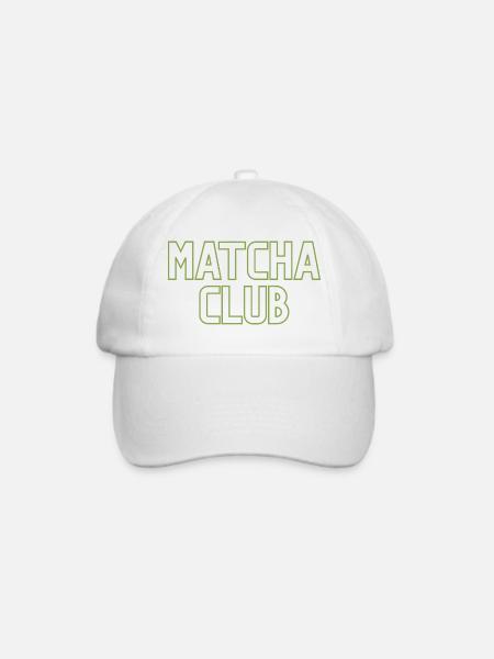 Matcha Club Logo - Baseballkappe - Weiß/Weiß