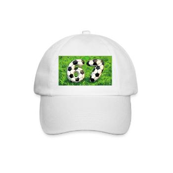 Six Seven Fußball Design  - Baseballkappe - Weiß/Weiß - Vorne