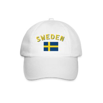 Schweden - Baseballkappe - Weiß/Weiß - Vorne
