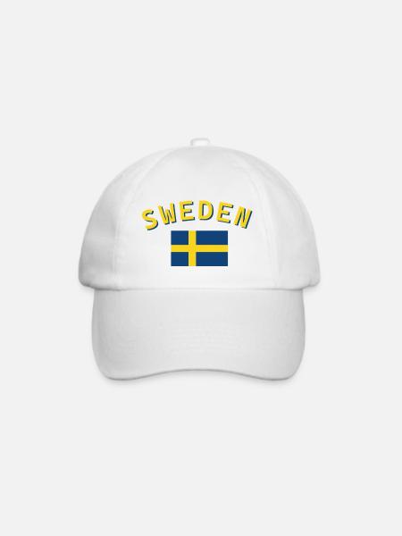 Schweden - Baseballkappe - Weiß/Weiß