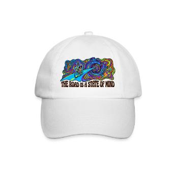 Road Is A State Of Mind Trippy Shirt - Baseballkappe - Weiß/Weiß - Vorne