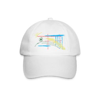 Bunte Linienlandschaft - Baseballkappe - Weiß/Weiß - Vorne