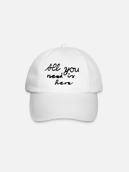 All you need - Baseballkappe - Weiß/Weiß