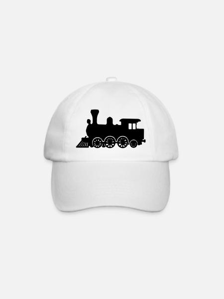 Zug Lokomotive - Baseballkappe - Weiß/Weiß