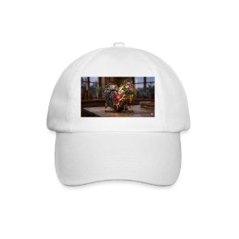 Herz der Heilung - Baseballkappe - Weiß/Weiß - Vorne