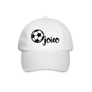 Fußball Papa Papa - Baseballkappe - Weiß/Weiß - Vorne