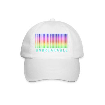 Barcode Unbreakable Rainbow - Baseballkappe - Weiß/Weiß - Vorne