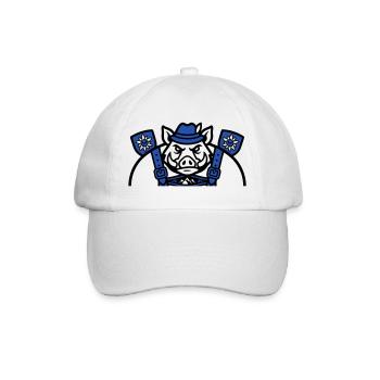 Wildschwein Tracht Maskottchen - Baseballkappe - Weiß/Weiß - Vorne