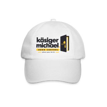 Käsiger Michael Türkontrolle Logo - Baseballkappe - Weiß/Weiß - Vorne