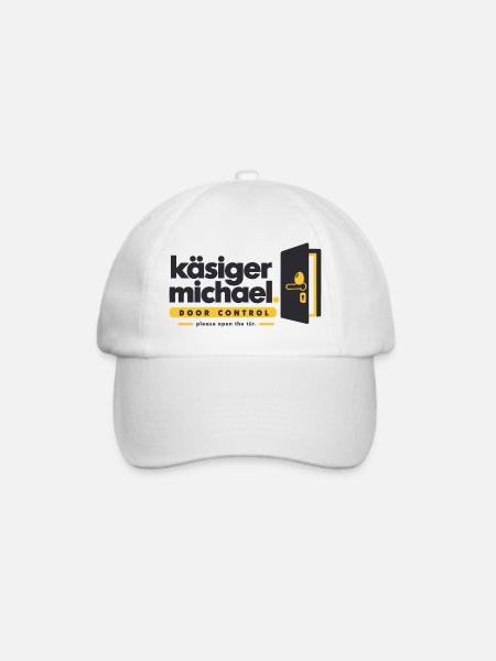 Käsiger Michael Türkontrolle Logo - Baseballkappe - Weiß/Weiß