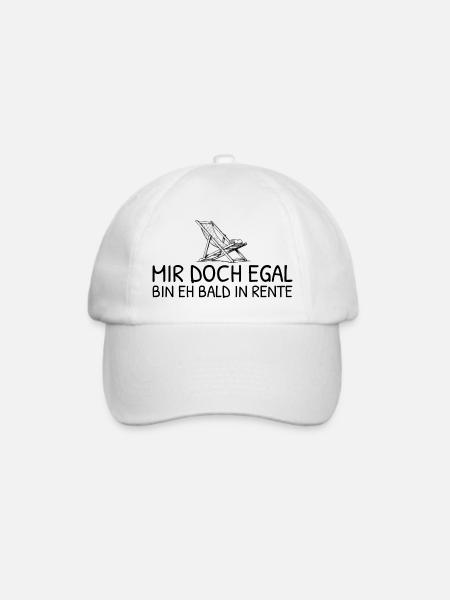 Ruhestand Liegestuhl Eh bald in Rente - Baseballkappe - Weiß/Weiß