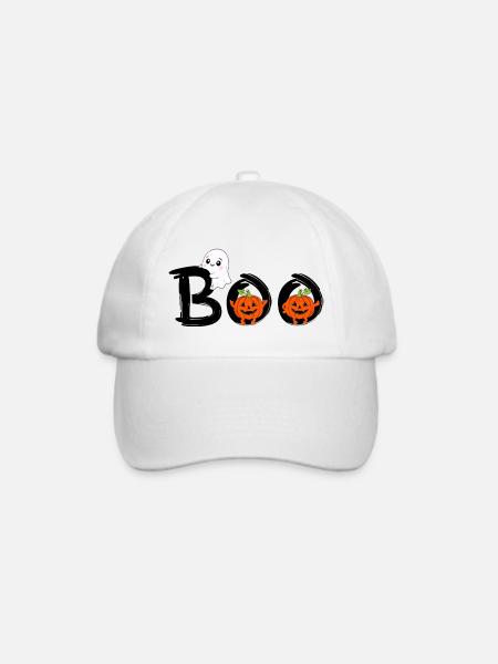 Geist & Kürbisse - Baseballkappe - Weiß/Weiß
