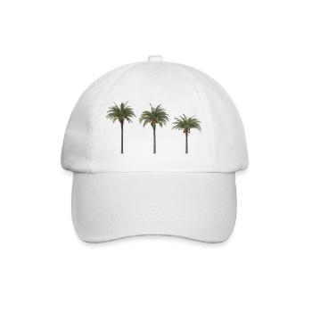 Palm Trees – Tropisches Sommer‑Design - Baseballkappe - Weiß/Weiß - Vorne