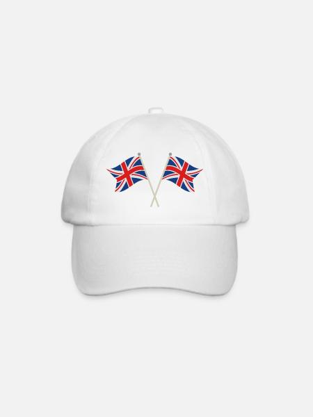 Flagge Großbritanniens - Baseballkappe - Weiß/Weiß