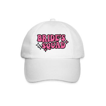 Brides Squad Schriftzug - Baseballkappe - Weiß/Weiß - Vorne