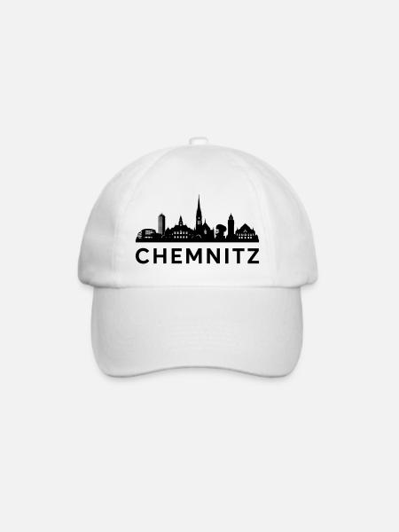 Chemnitz Skyline - Baseballkappe - Weiß/Weiß