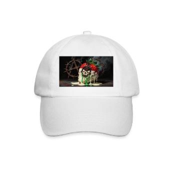 Deluxe Pestizid Erdbeere - Baseballkappe - Weiß/Weiß - Vorne