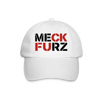 Meck Furz | Merz - nicht mein Kanzler - Baseballkappe - Weiß/Weiß - Vorne