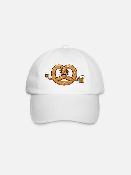 Brezn-Alarm – Brezel Wiesen Bierfest - Baseballkappe - Weiß/Weiß