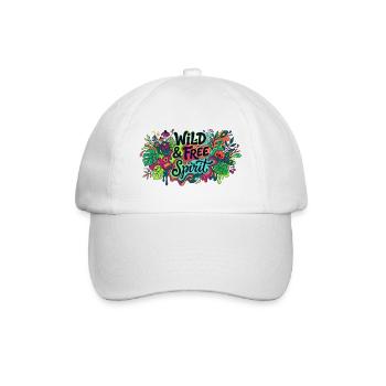 Wild and free spirit - Baseballkappe - Weiß/Weiß - Vorne
